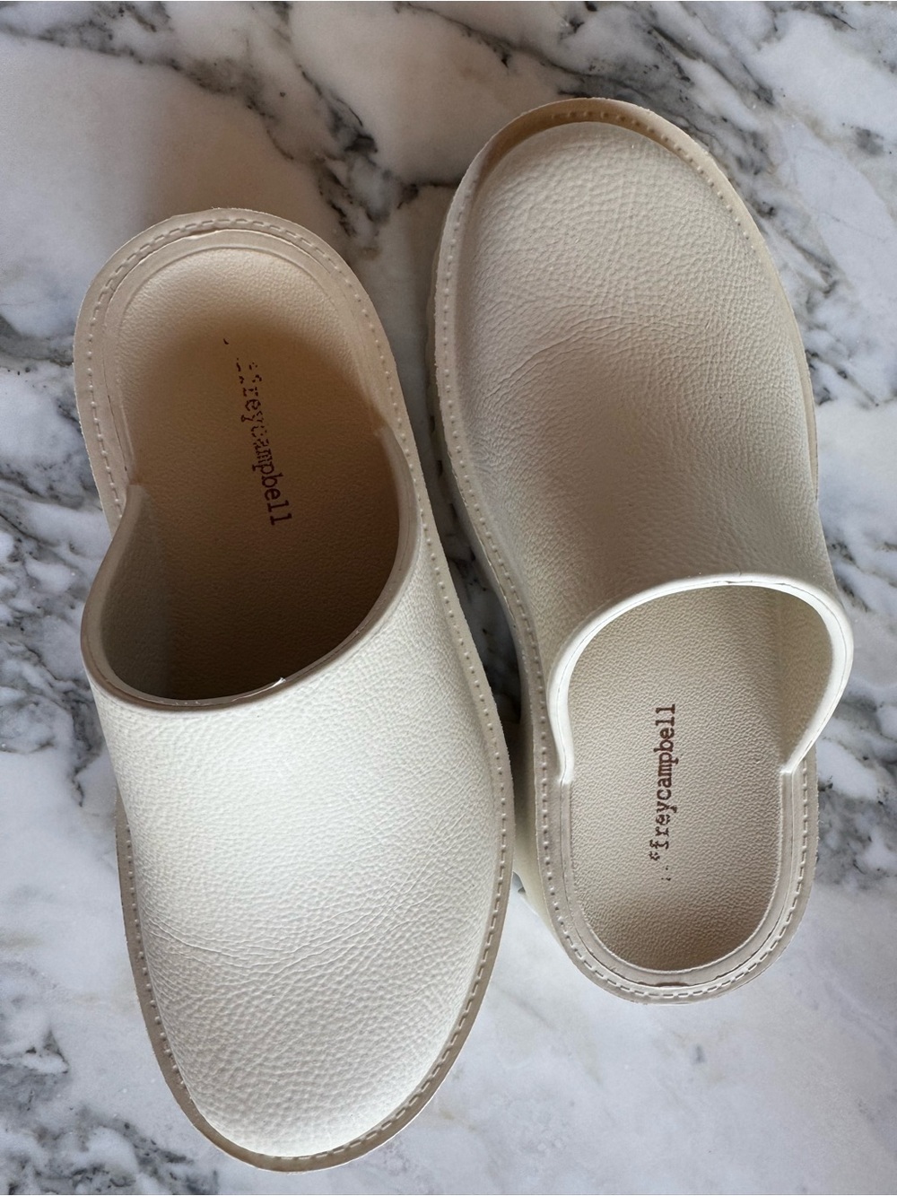 Jeffrey Campbell Ecru Clogge Platform Clog Sliders Mules Size 7/38 - Picture 7 of 12